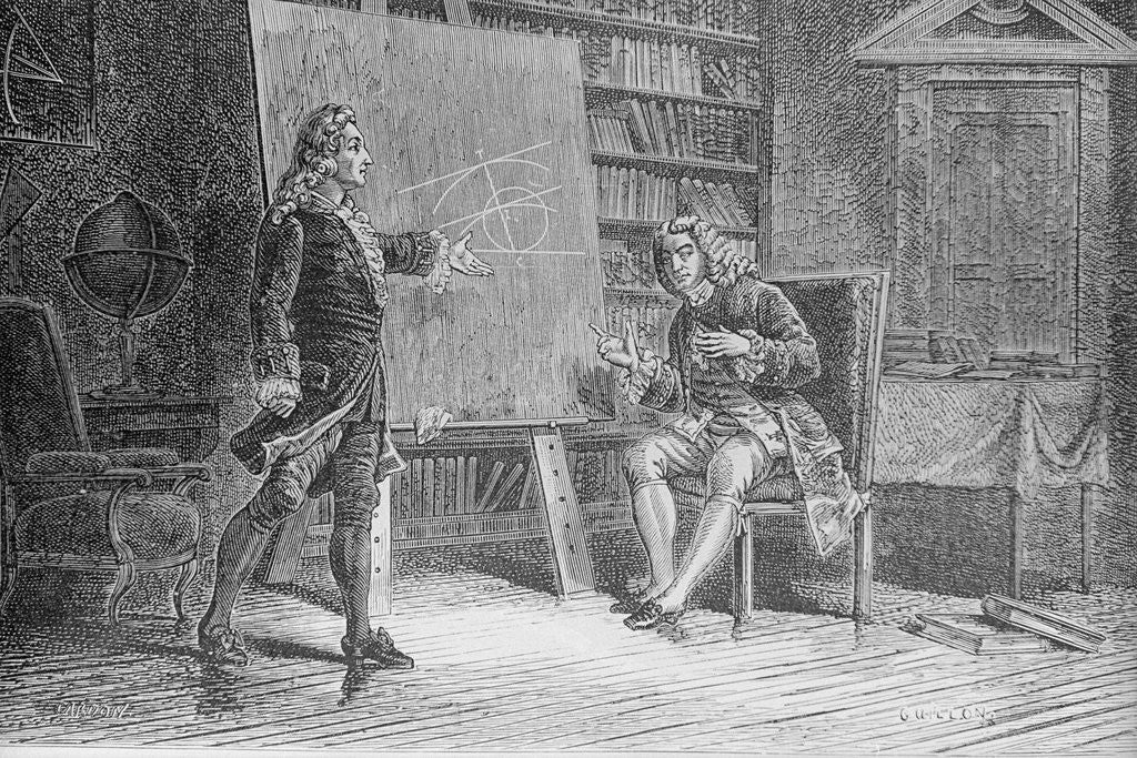 Detail of Jacques and Jean Bernouilli Discussing Geometry by Anonymous