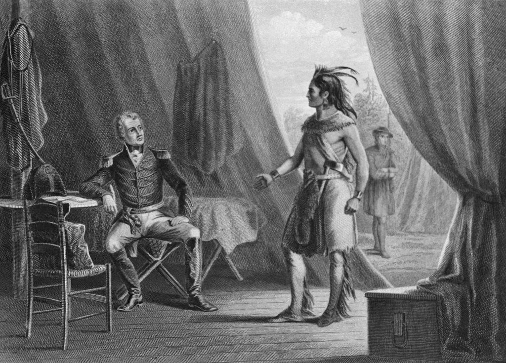 Detail of Weatherford Surrendering to Jackson by Anonymous