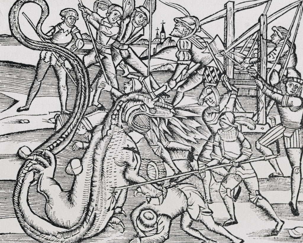 Detail of Marcus Regulus Killing a Dragon by Anonymous