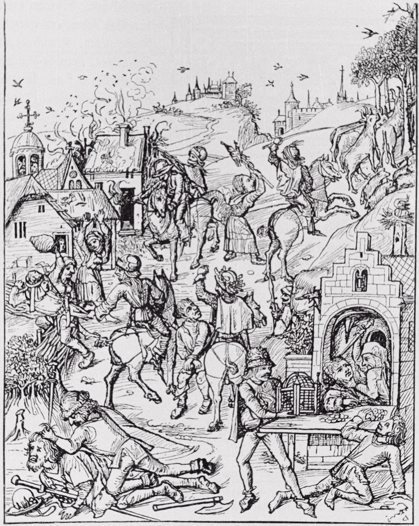Detail of Robber Barons Ransacking by Anonymous