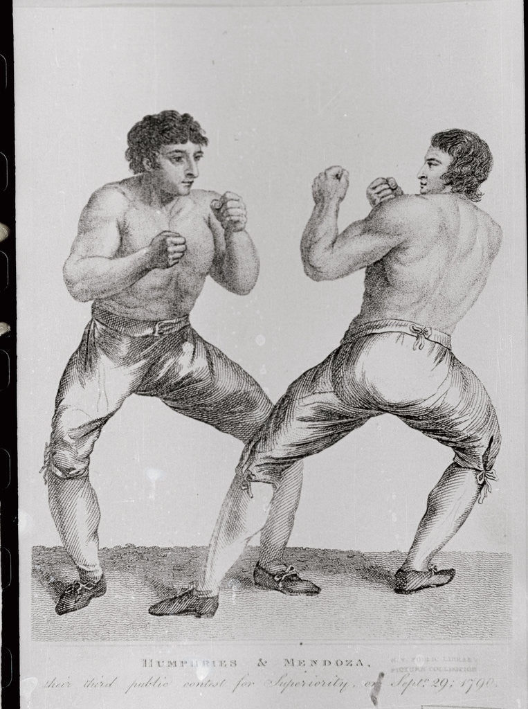 Detail of Print of Richard Humphreys and Daniel Mendoza Boxing by Anonymous