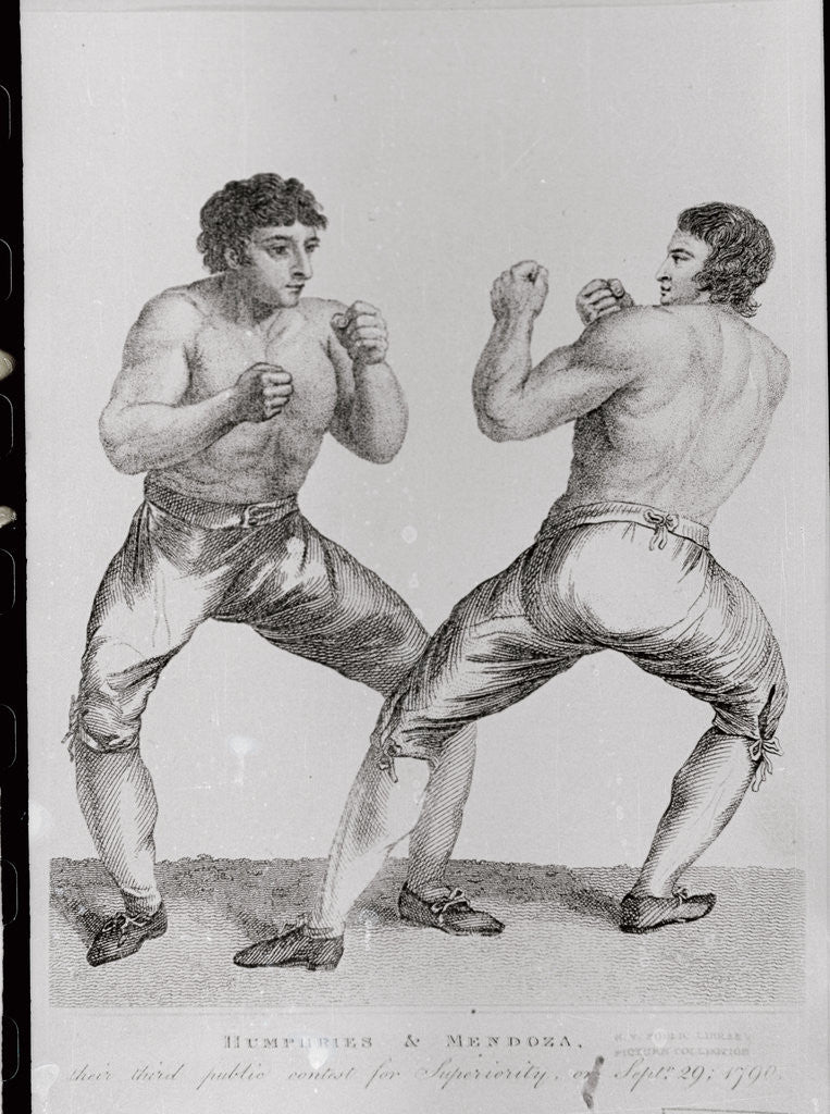 Detail of Print of Richard Humphreys and Daniel Mendoza Boxing by Corbis