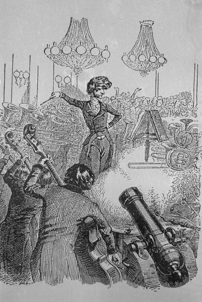 Detail of Caricature Ridiculing Overcoloristic Orchestration by Berlioz