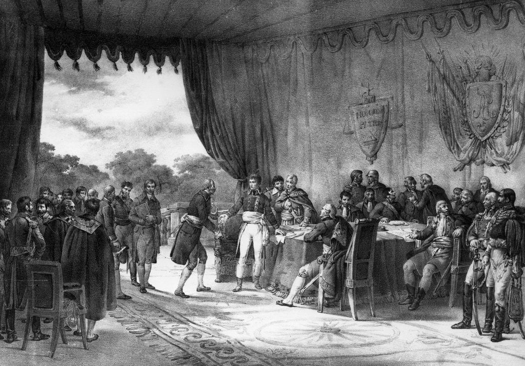 Detail of Napoleon Ceding Louisiana to United States by Corbis