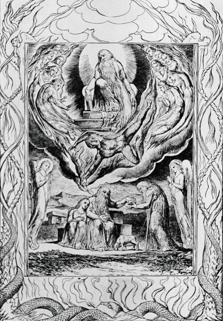 Detail of Illustration from Book of Job by William Blake