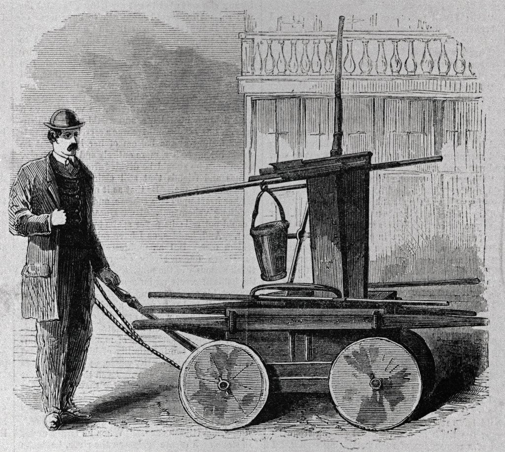 Detail of First Fire Engine Ever Built in United States by Anonymous