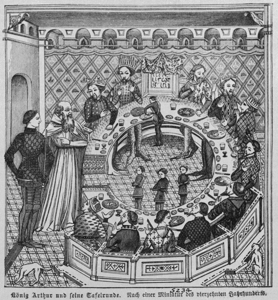 Detail of King Arthur with His Knight by Anonymous