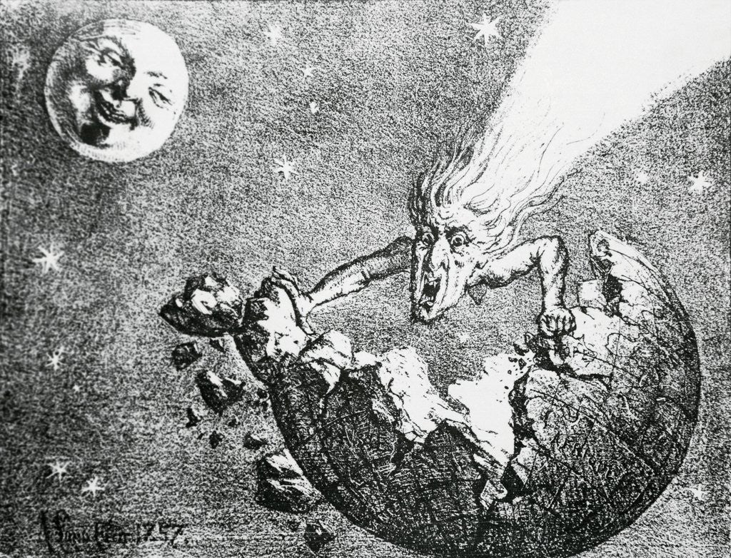 Detail of Perception of Earth and Comet Encounter from 1857 by Corbis
