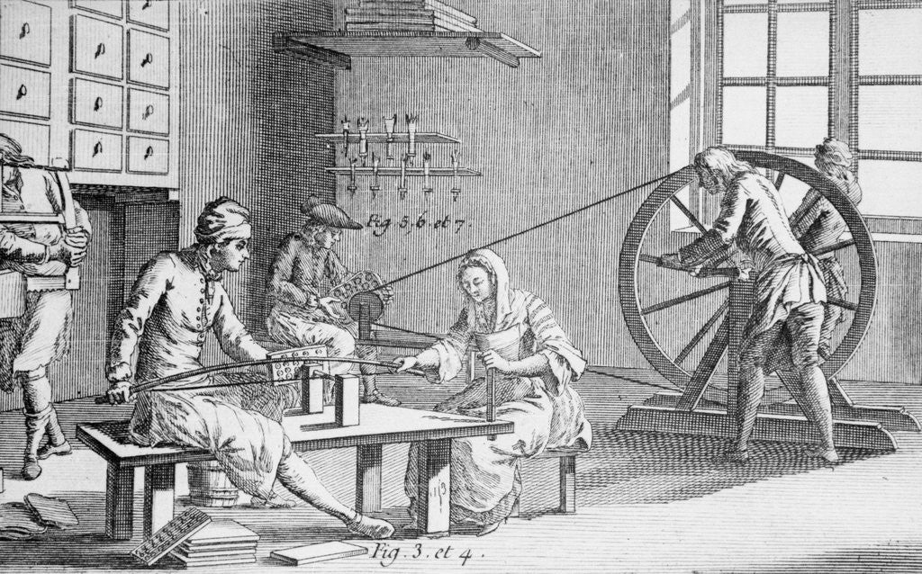 Detail of Button Making in France at Time of Louis XIV by Anonymous