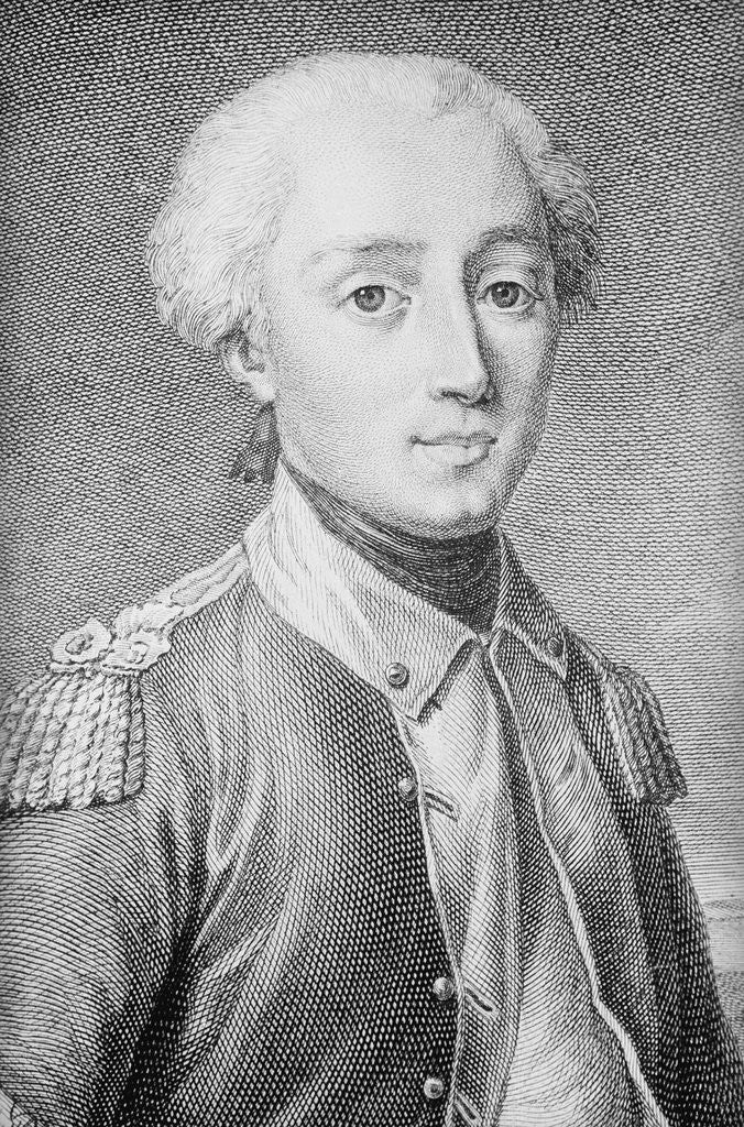 Detail of Portrait of Young Marquis de Lafayette by Anonymous