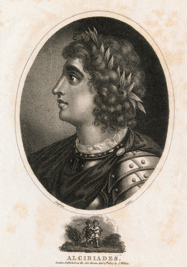 Detail of Side View Portrait of Alcibiades by Anonymous
