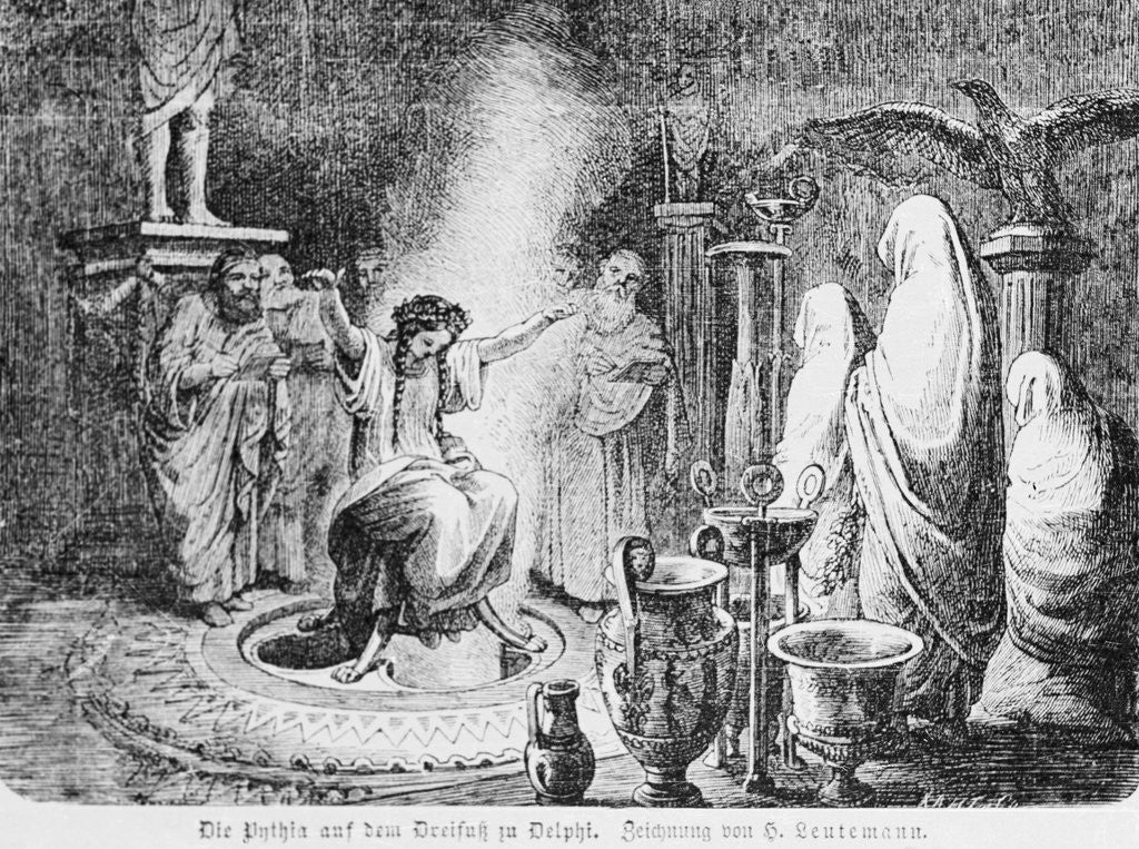Detail of Priests Consulting Famous Grecian Oracle Pythia by Anonymous