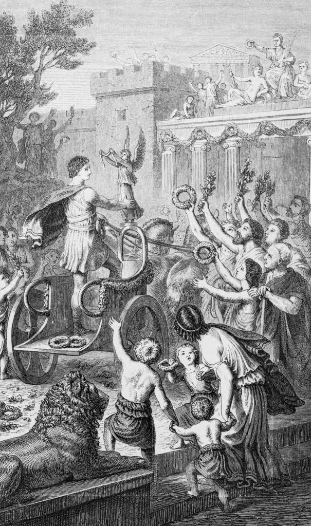 Detail of Olympic Visitor Receiving Reception in Hometown by Anonymous