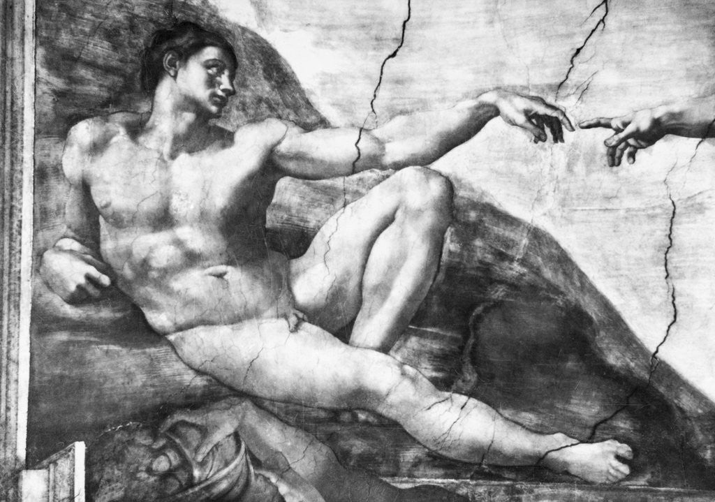 Detail of Detail of Creation of Adam by Michelangelo