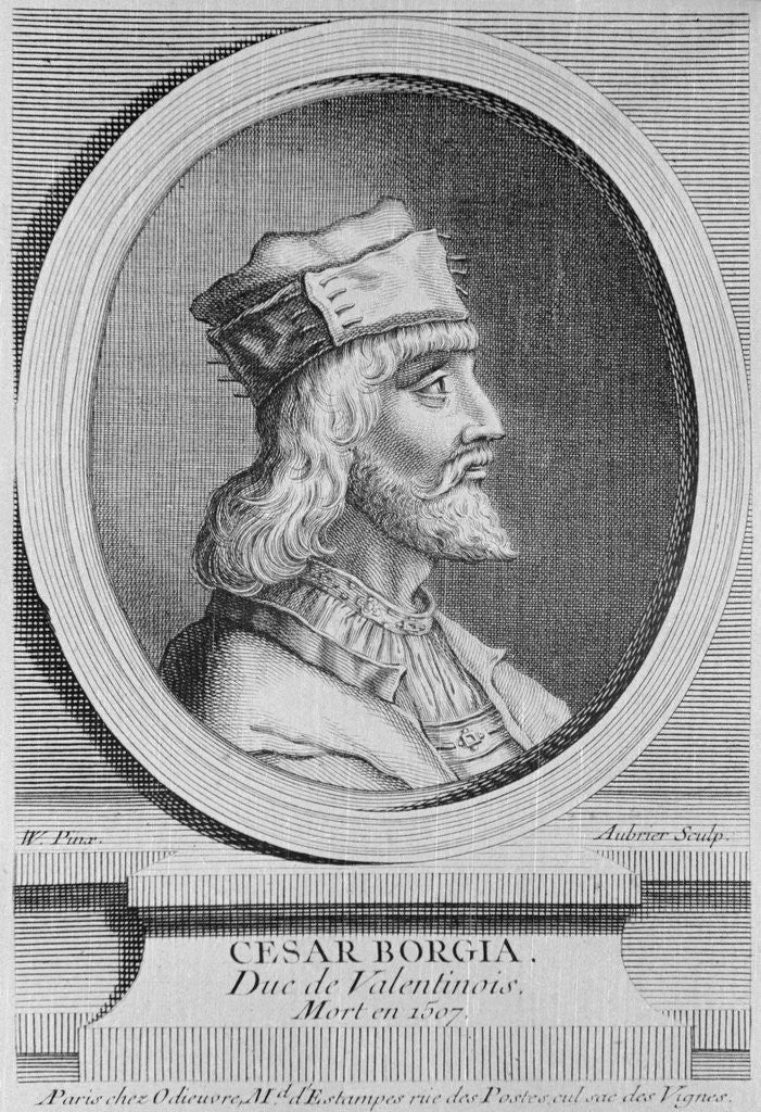 Detail of Portrait of Cesare Borgia by Anonymous