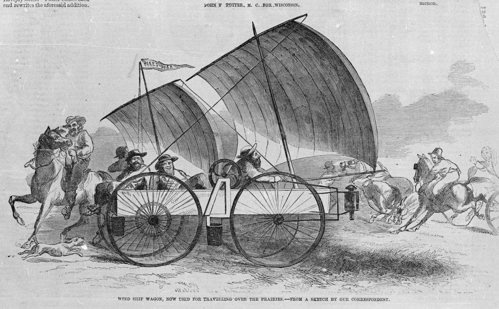 Detail of Illustration of Windship Wagon by Anonymous