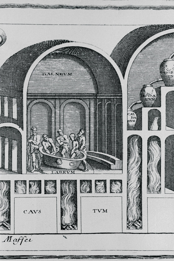 Detail of Heating Installation in Roman Bath by Anonymous