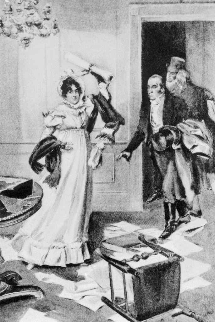 Detail of Dolley Madison Saving Declaration of Independence by Anonymous