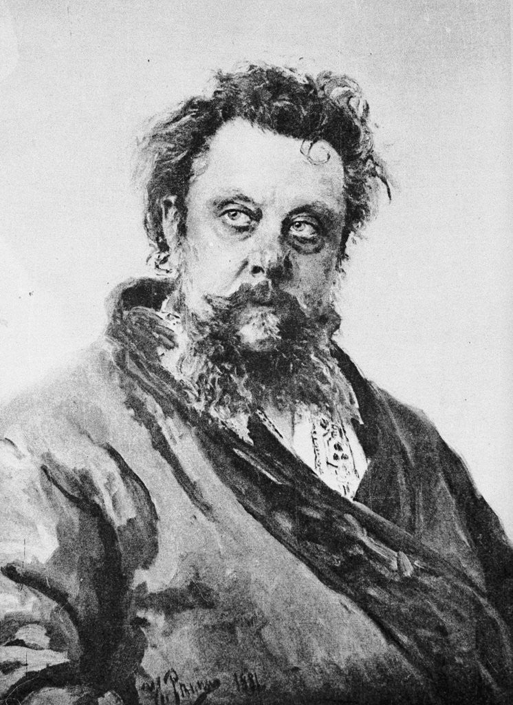 Detail of Portrait of Modeste P. Moussorgsky by Anonymous