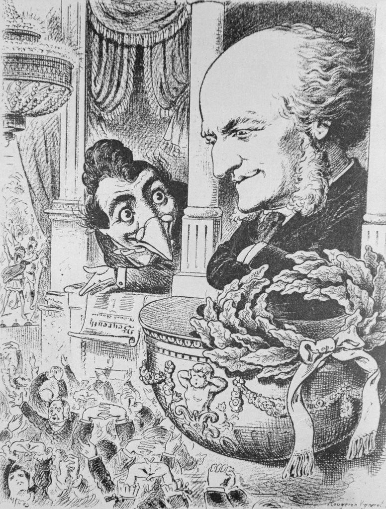 Detail of Caricature of Richard Wagner at a Concert Hall by Corbis