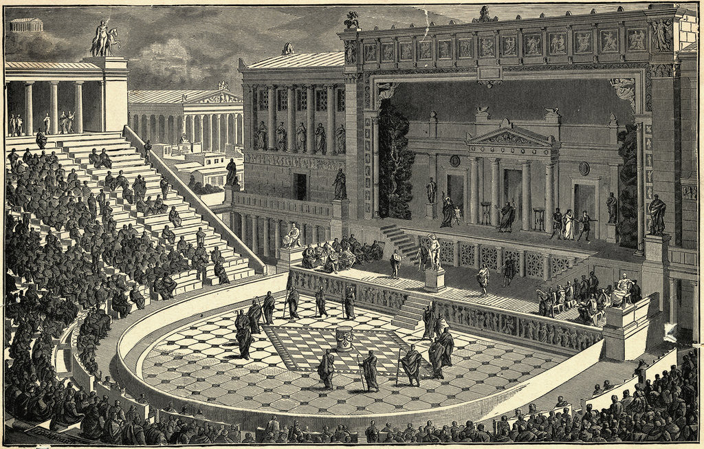 Detail of Theater of Dionysus at Athens by Anonymous
