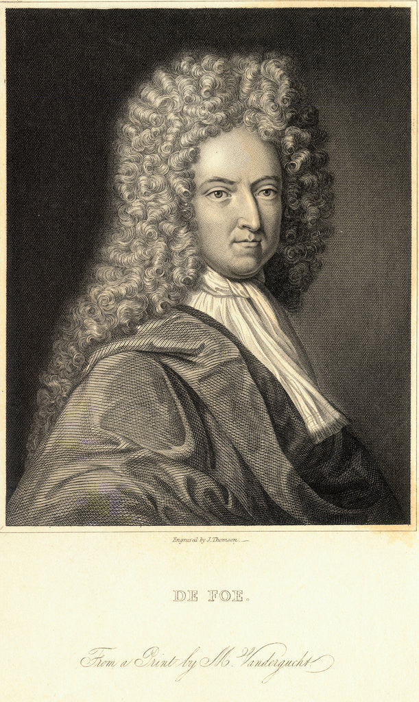 Detail of Portrait of Daniel Defoe by Anonymous