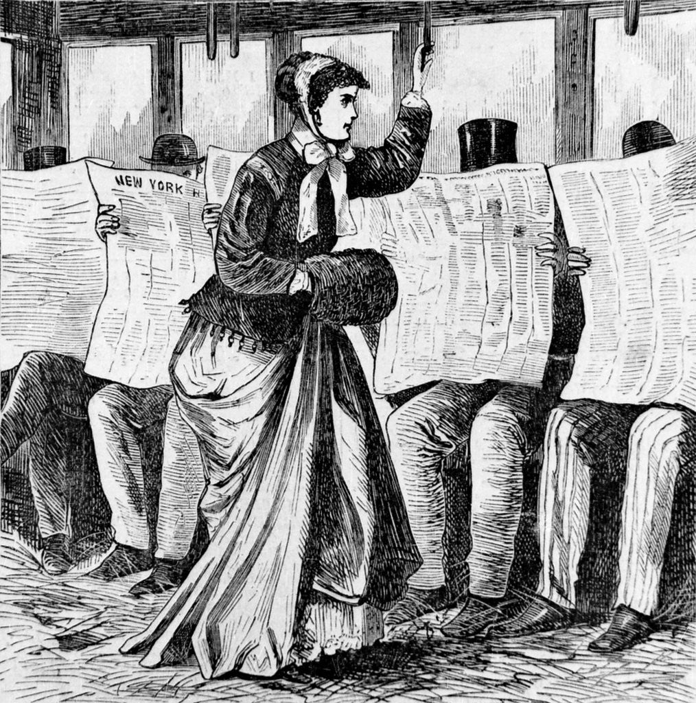 Detail of Woman Riding Train by Anonymous
