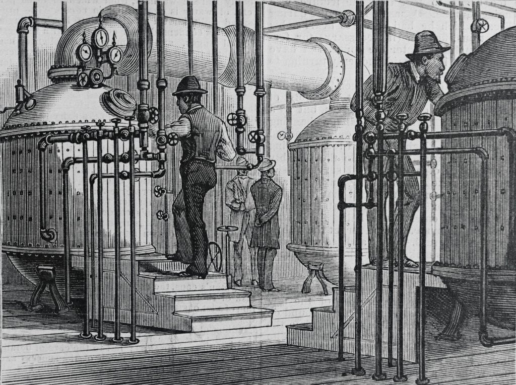 Detail of Illustration of a Pan Room at Borden's Factory by Anonymous