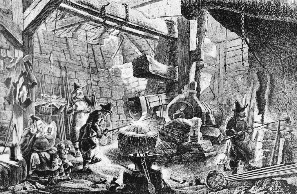 Detail of Interior of an Iron and hammer by Anonymous