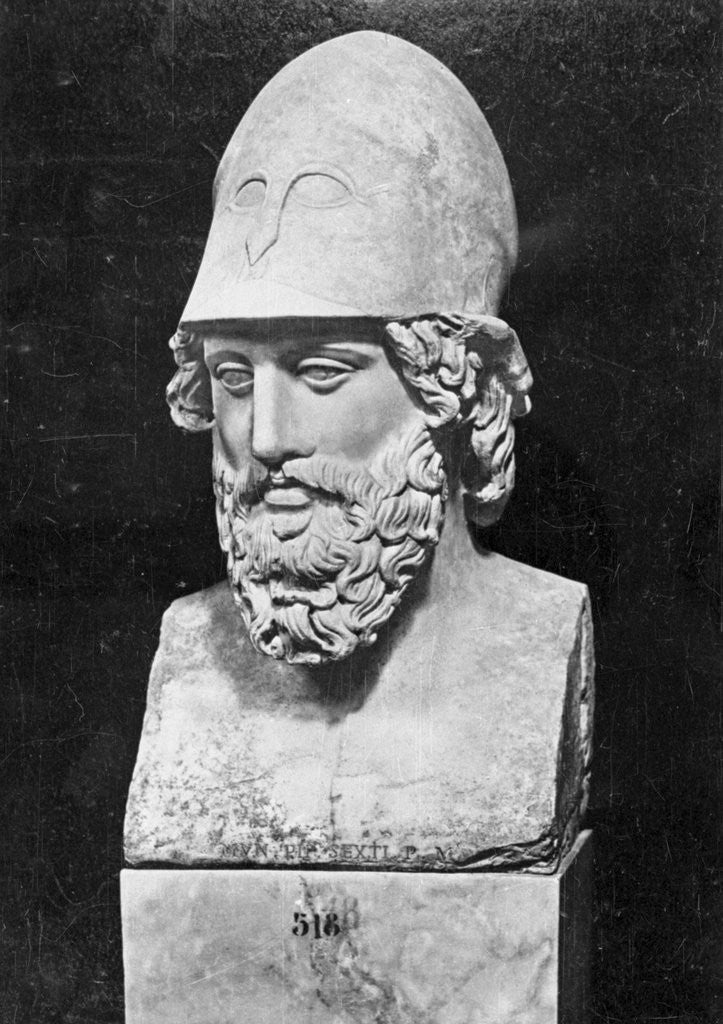 Detail of Ancient Roman Bust of Pericles by Anonymous