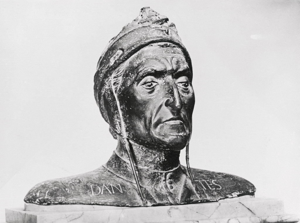 Detail of Bust of Dante Alighieri by Anonymous