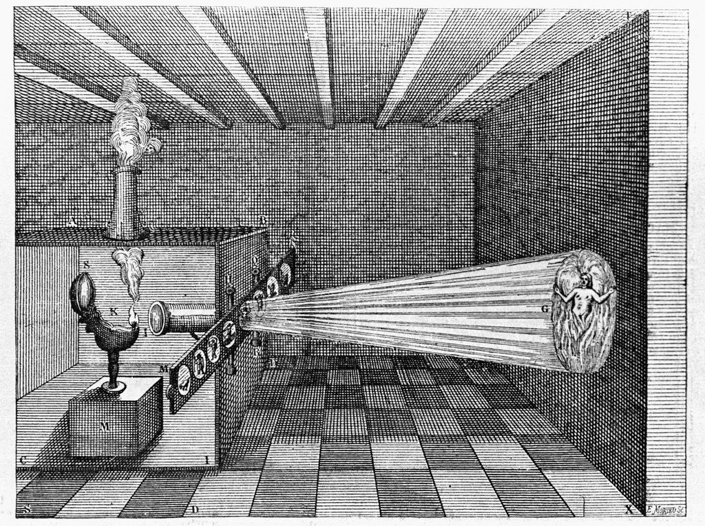 Detail of Illustration of a Magic Lantern Slide Projector by Anonymous