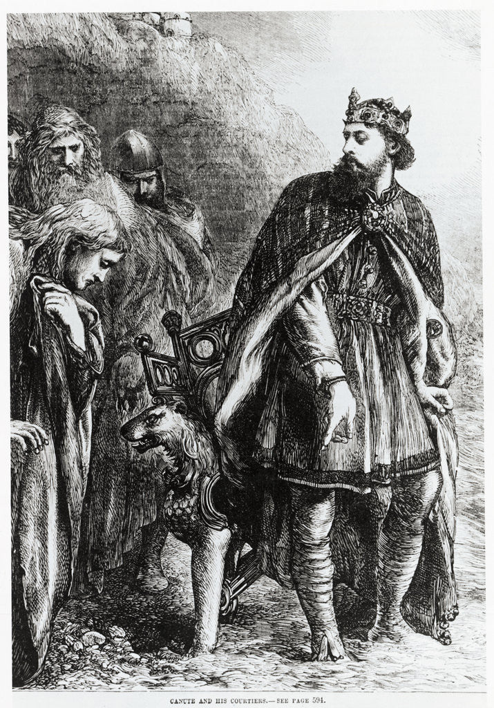 Detail of King Canute and His Courtiers by Corbis