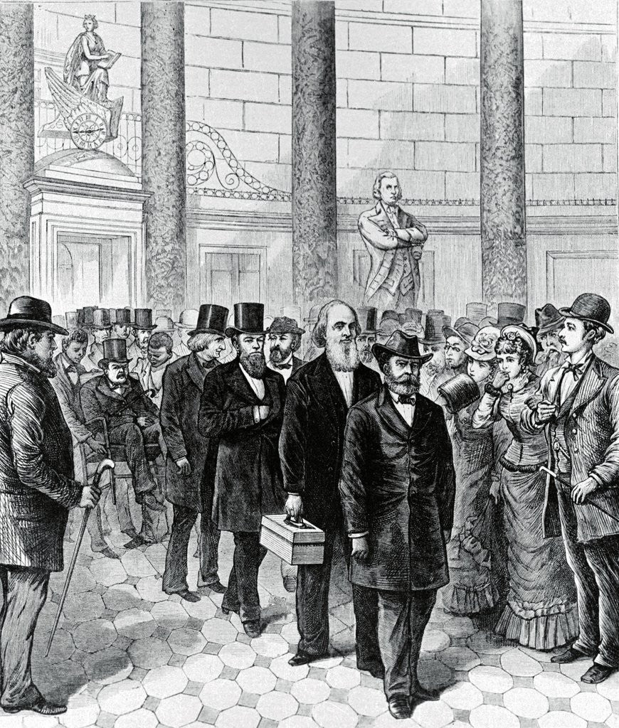 Detail of Senators Entering House of Representatives by Anonymous