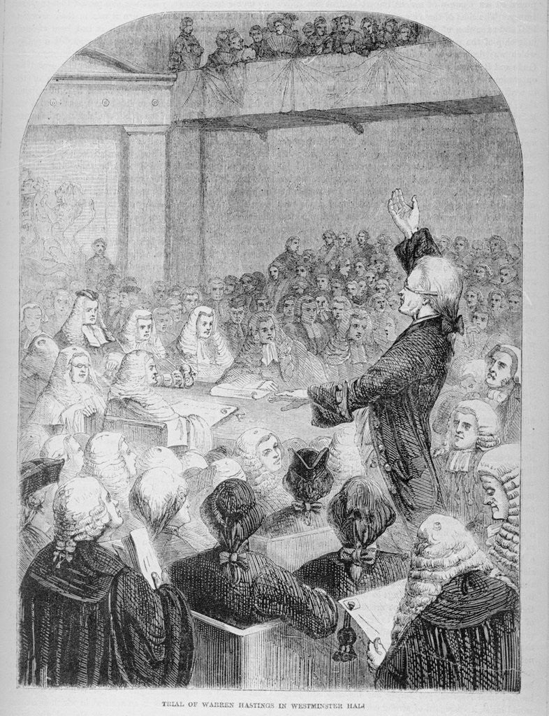 Detail of Trial of Warren Hastings by Anonymous
