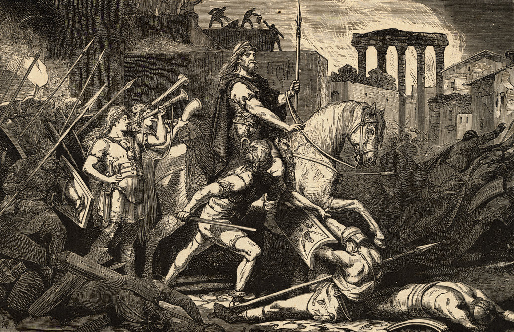 Detail of Visigoth Leader on Horseback by Anonymous