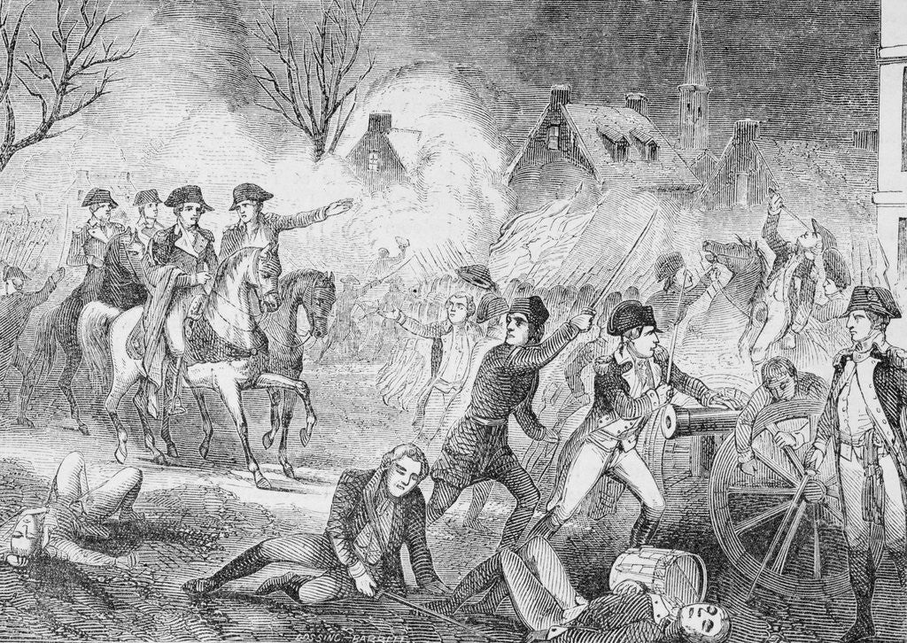 George Washington and Soldiers Attacking Hessians by Corbis