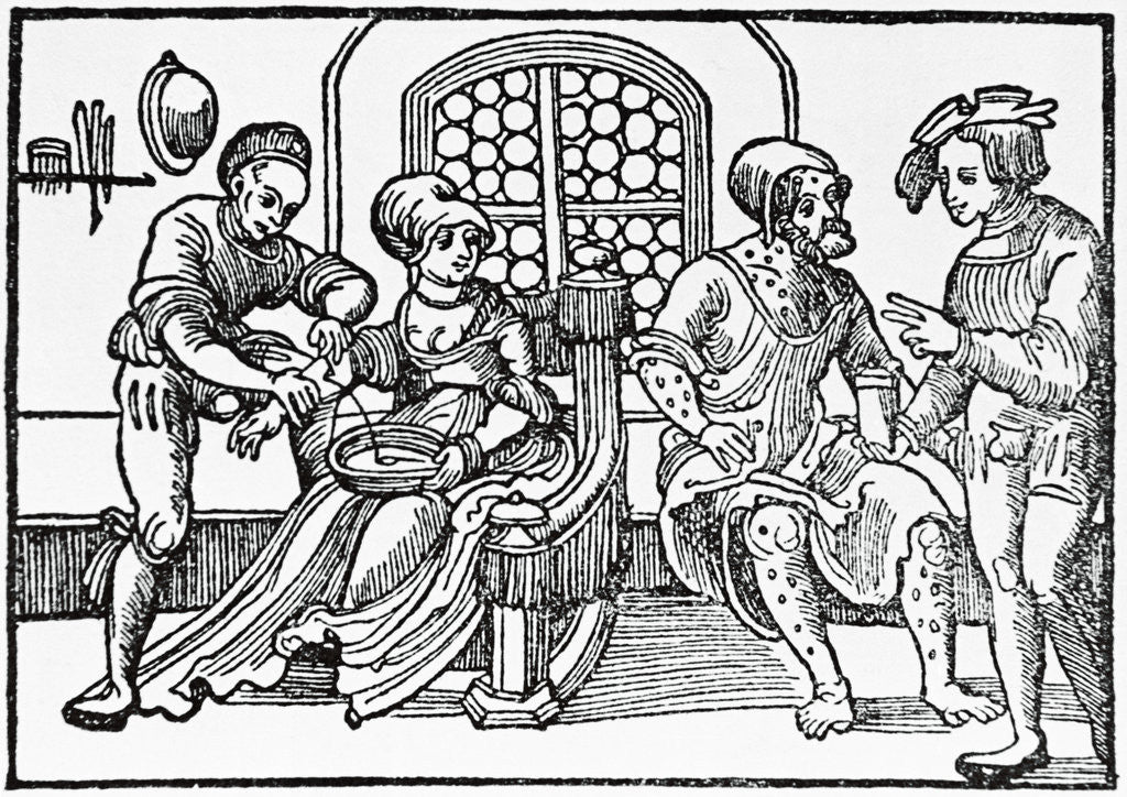 Detail of Doctor Performing Bloodletting by Anonymous