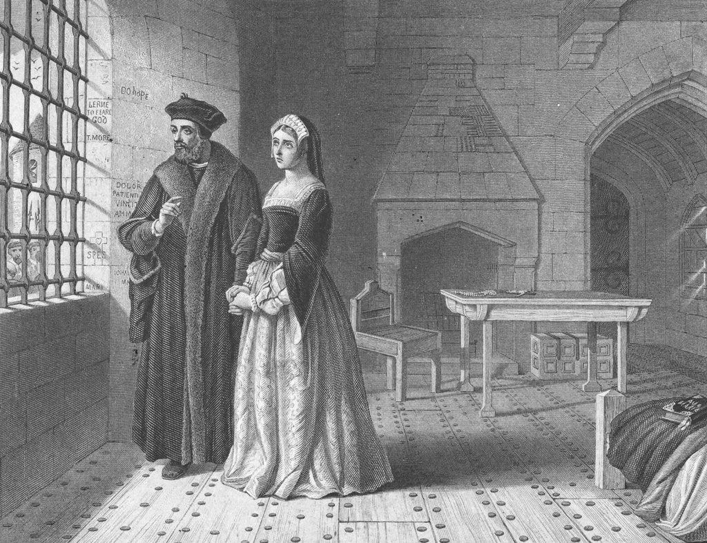 Detail of Sir Thomas More and Daughter Gazing out of Window by Anonymous