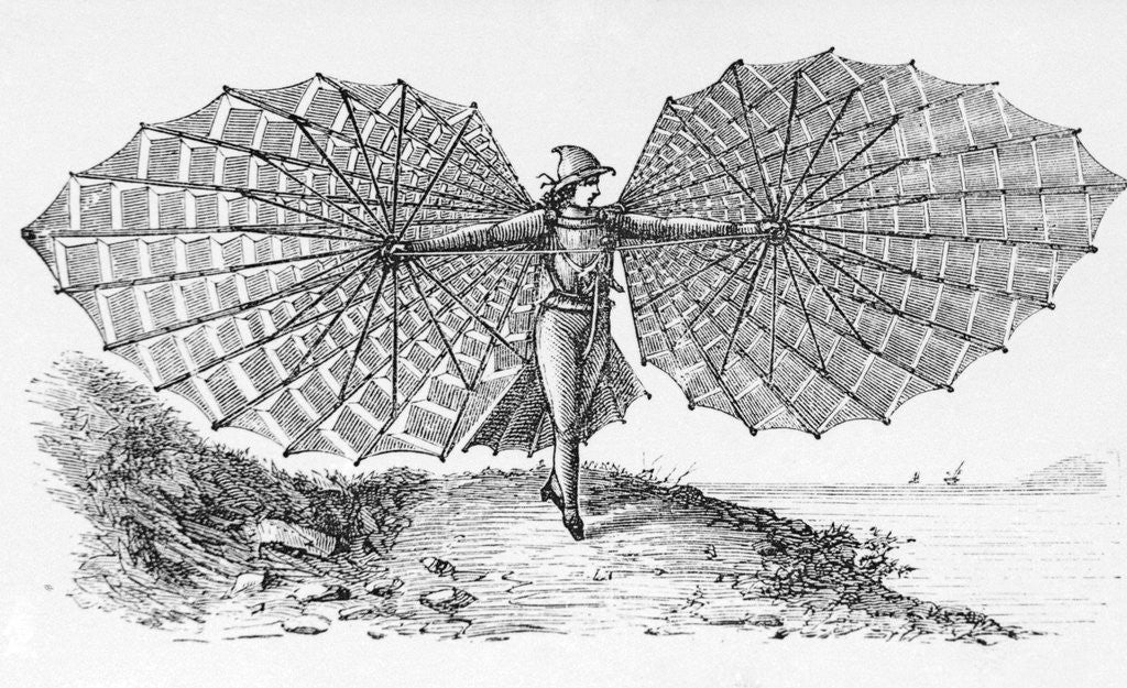 Detail of Man with His Glider by Anonymous