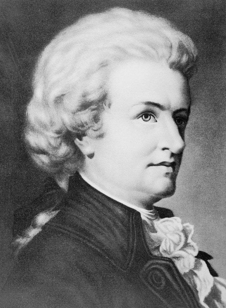 Detail of Austrian Composer Wolfgang Amadeus Mozart by Anonymous