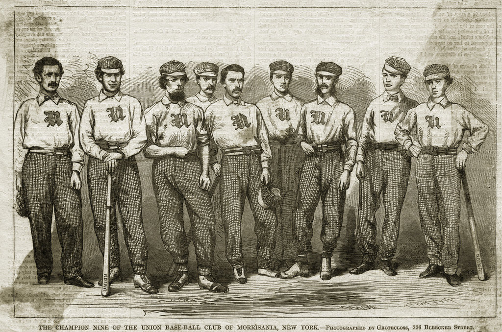 Detail of Illustration of Champion Baseball Team by Corbis