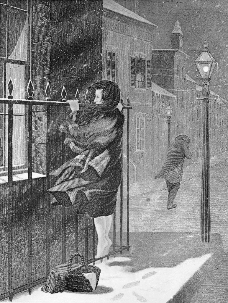 Detail of Women Peering Inside Window by Anonymous