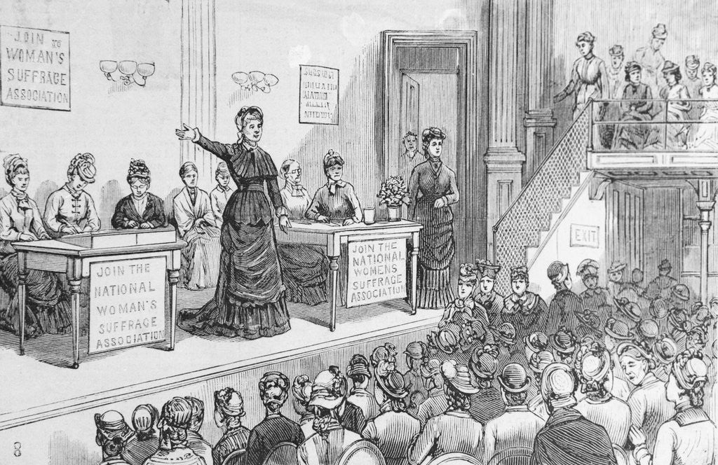 Detail of Convention for Women's Suffrage Association by Corbis