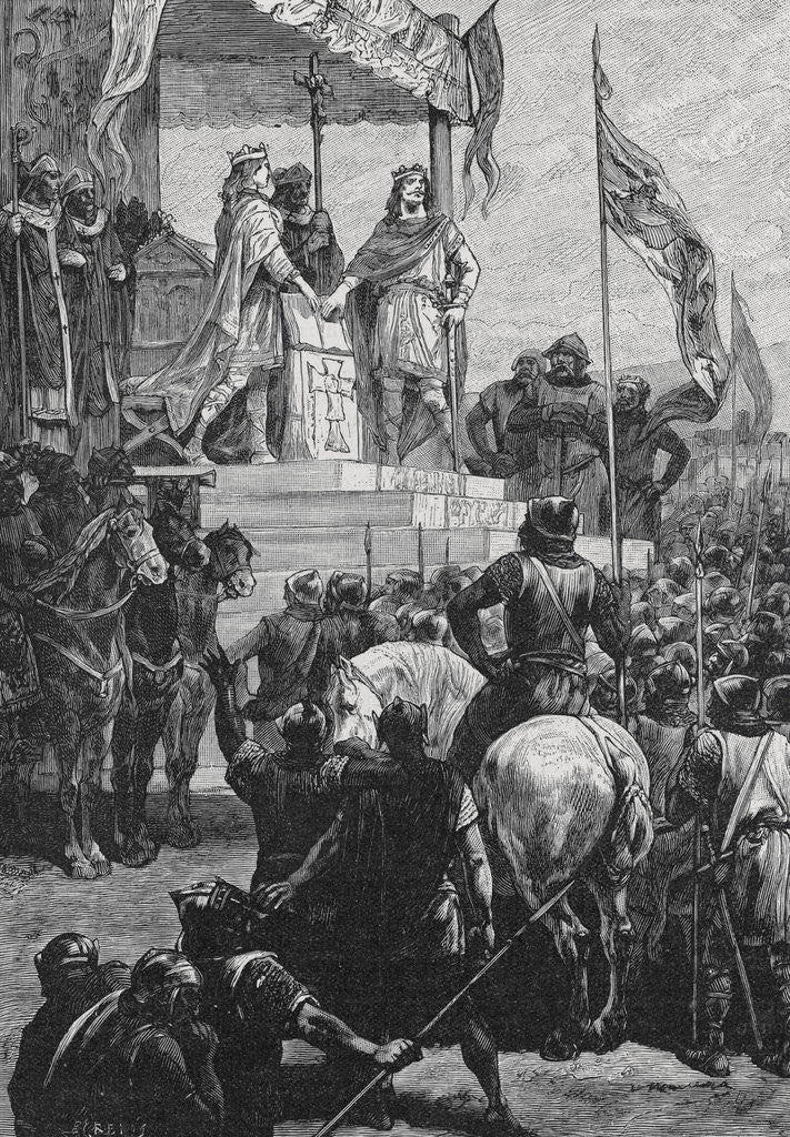 Detail of Illustration of the Strasburg Oaths by Anonymous