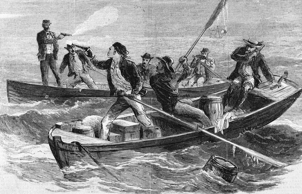 Detail of Revenue Officers Attacking Smugglers by Anonymous