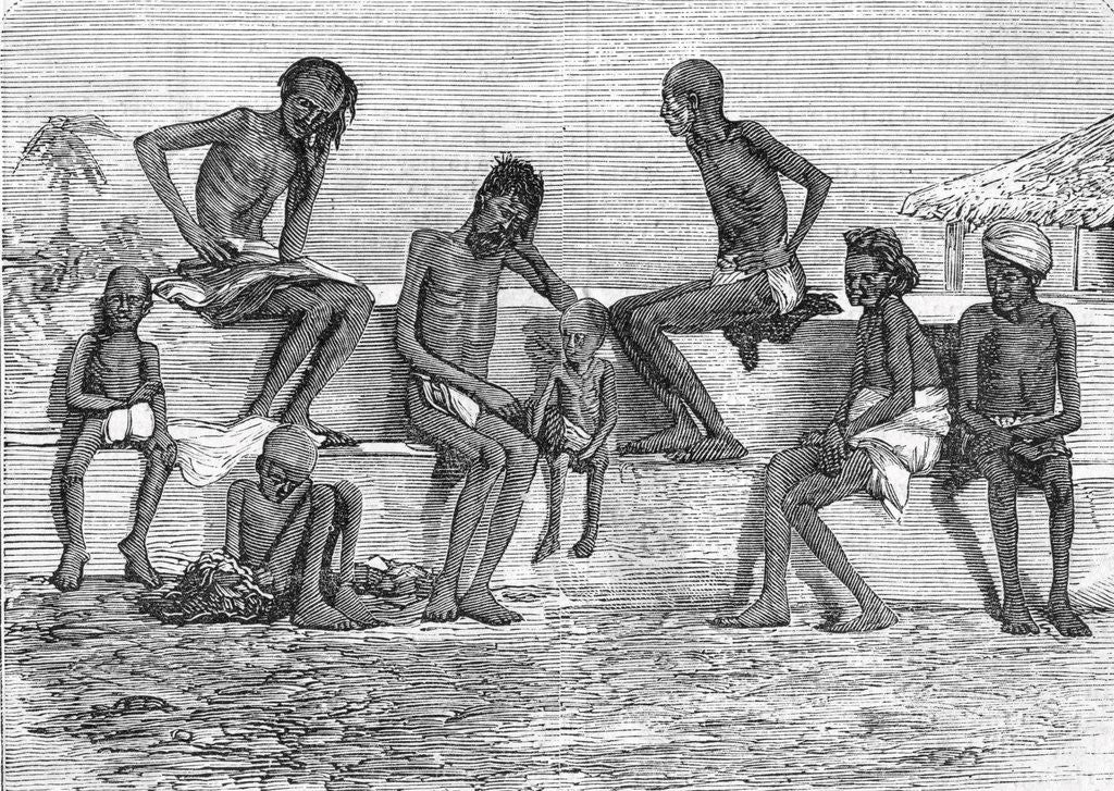 Detail of Native People of India Starving on the Street by Anonymous