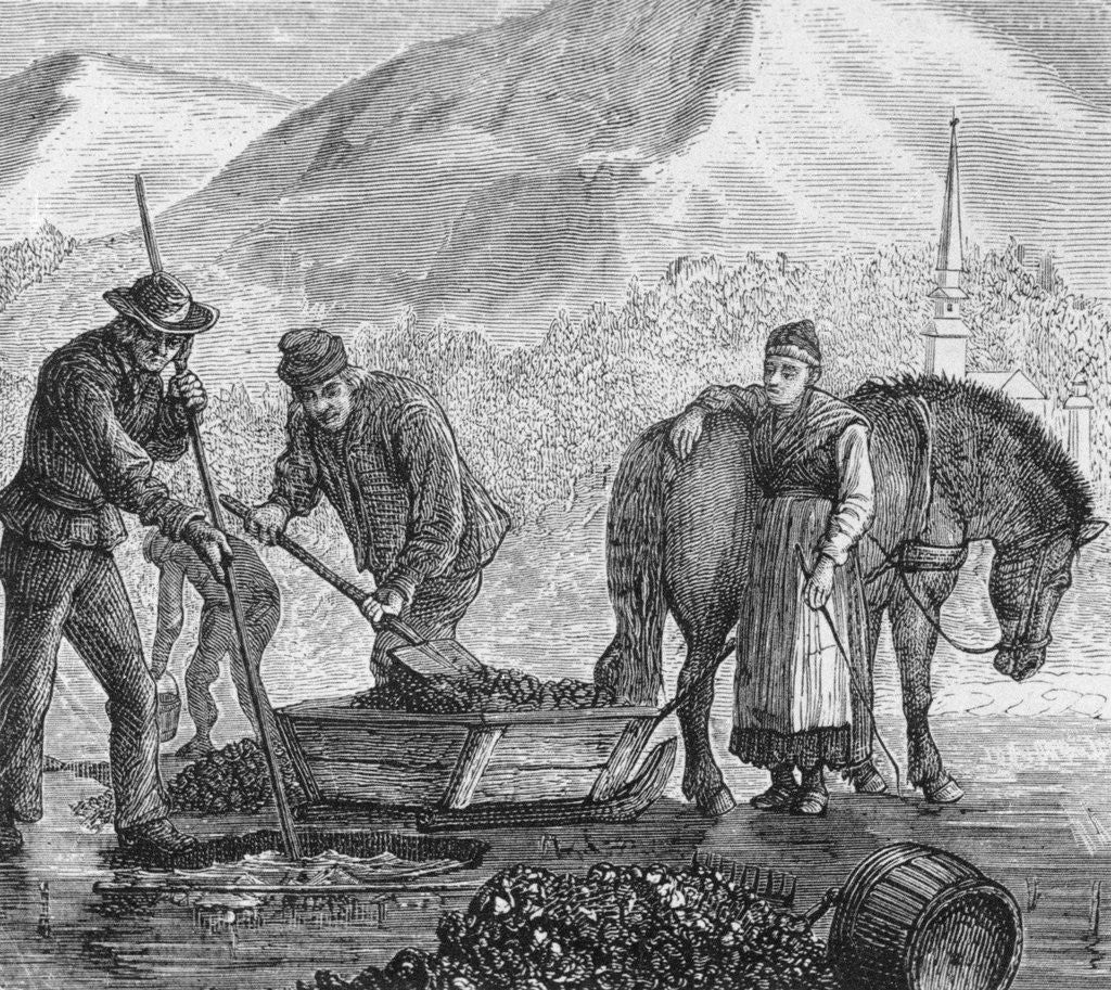 Detail of Swedish Peasants Mining by Anonymous