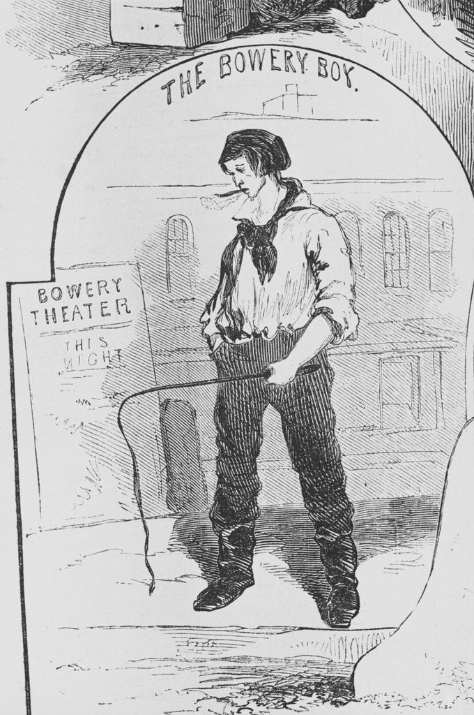 Detail of The Bowery Boy Drawing by Anonymous