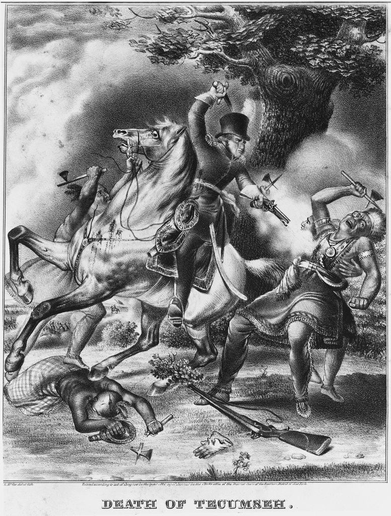 Detail of Print Depicting the Death of Tecumseh by Anonymous